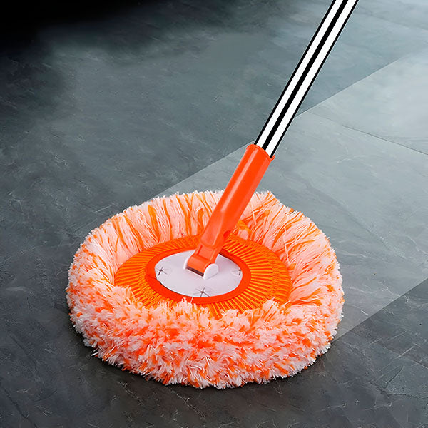 CORALMOP | 360° mikrofibermopp – 73–115 cm, hvit og svart.